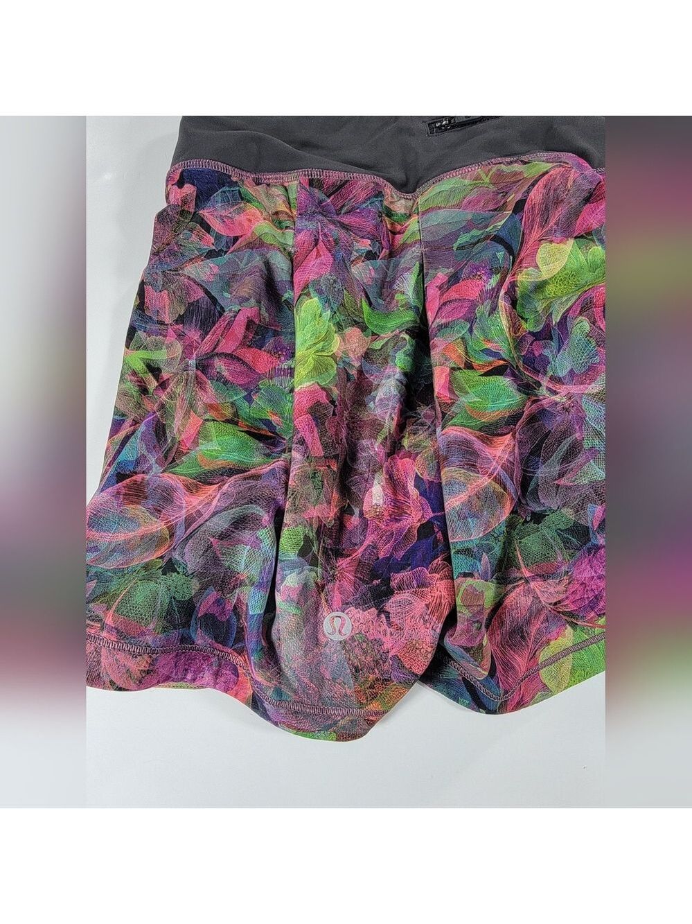 Lululemon 10 Pace Rival Mid-Rise Skirt Skort Vivid Floral Tone Multi Activewear - Picture 10 of 10